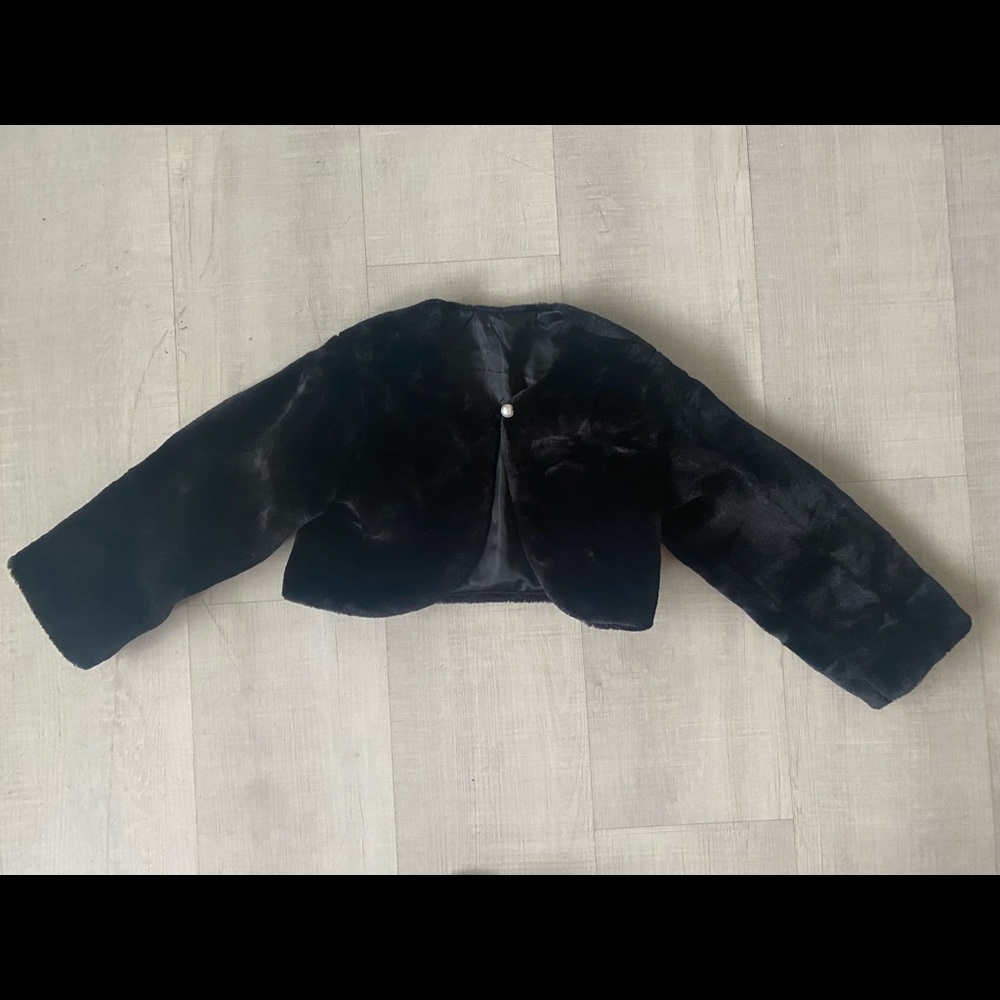 Kids Faux Fur Dress Coat (M)